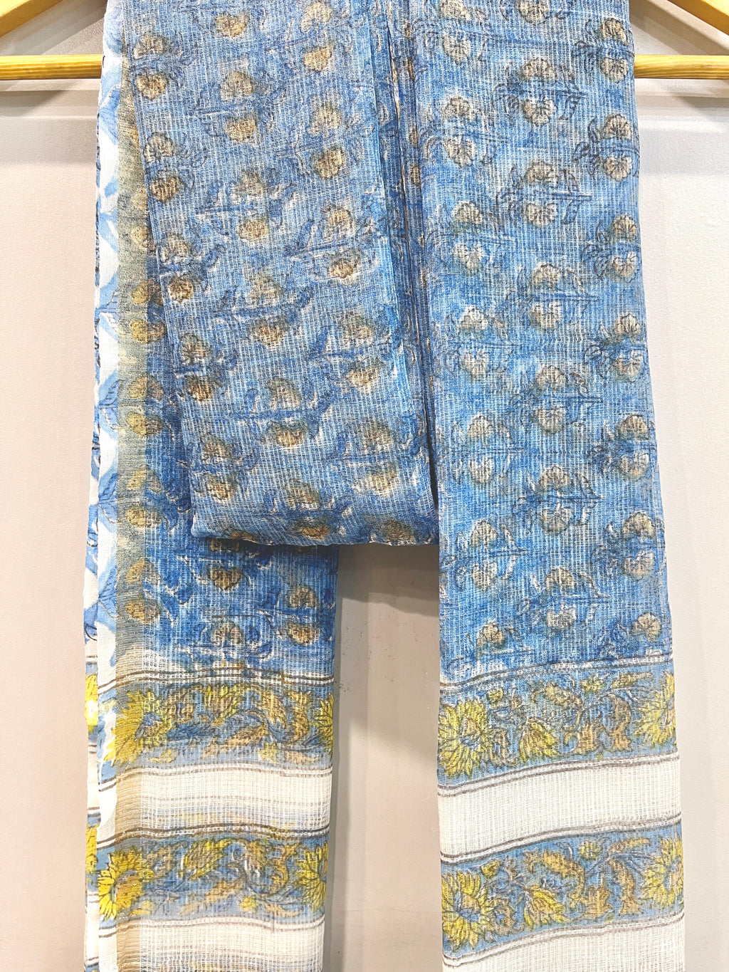 Block Printed Kota Doria Dupatta