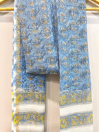 Block Printed Kota Doria Dupatta