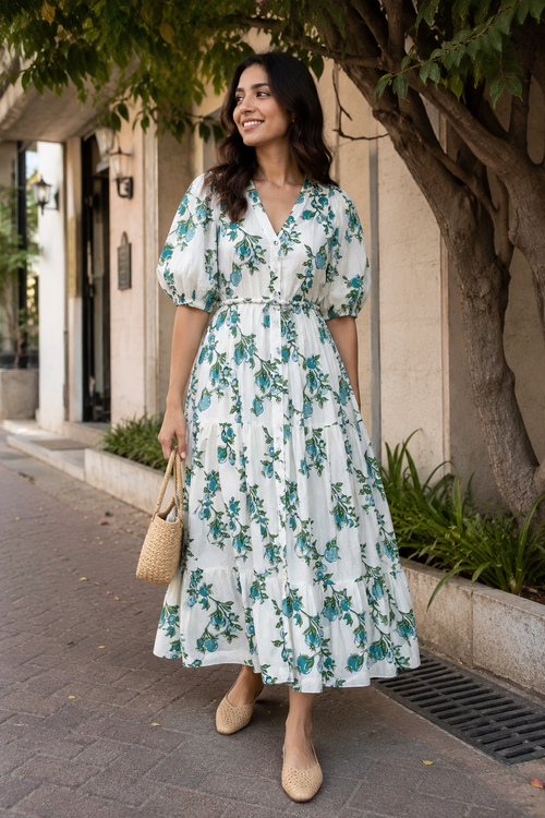 Turquoise Garden Dress