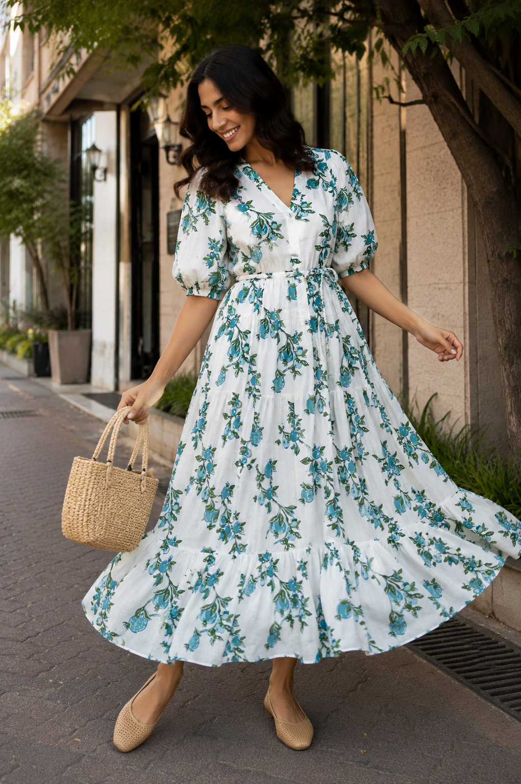 Turquoise Garden Dress