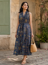 Moonlit Garden Halter Dress