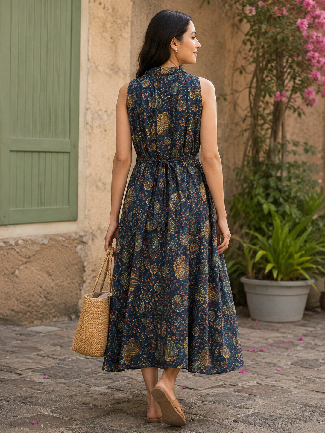 Moonlit Garden Halter Dress