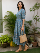 Morris Teal Cotton Dress