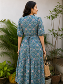 Morris Teal Cotton Dress
