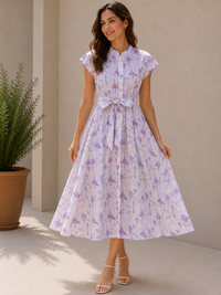 Baby Pink Chanderi Silk Dress