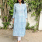 Block Printed Cotton Silk kurta
