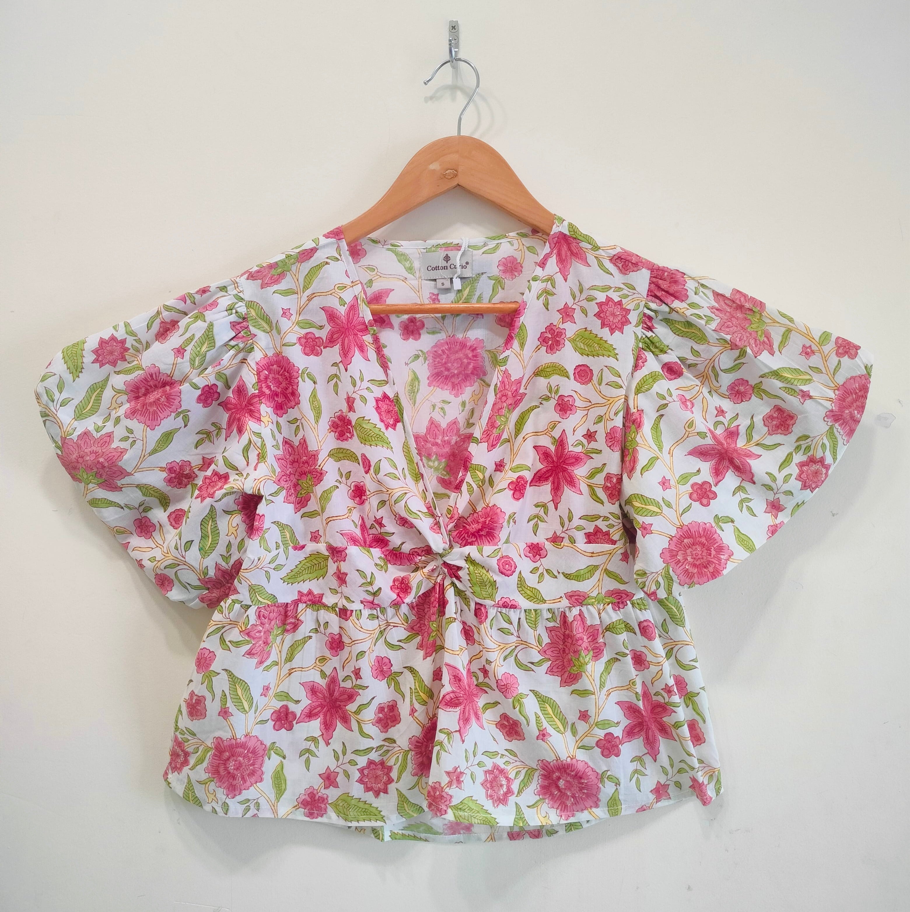 Block Printed Cotton Short Top