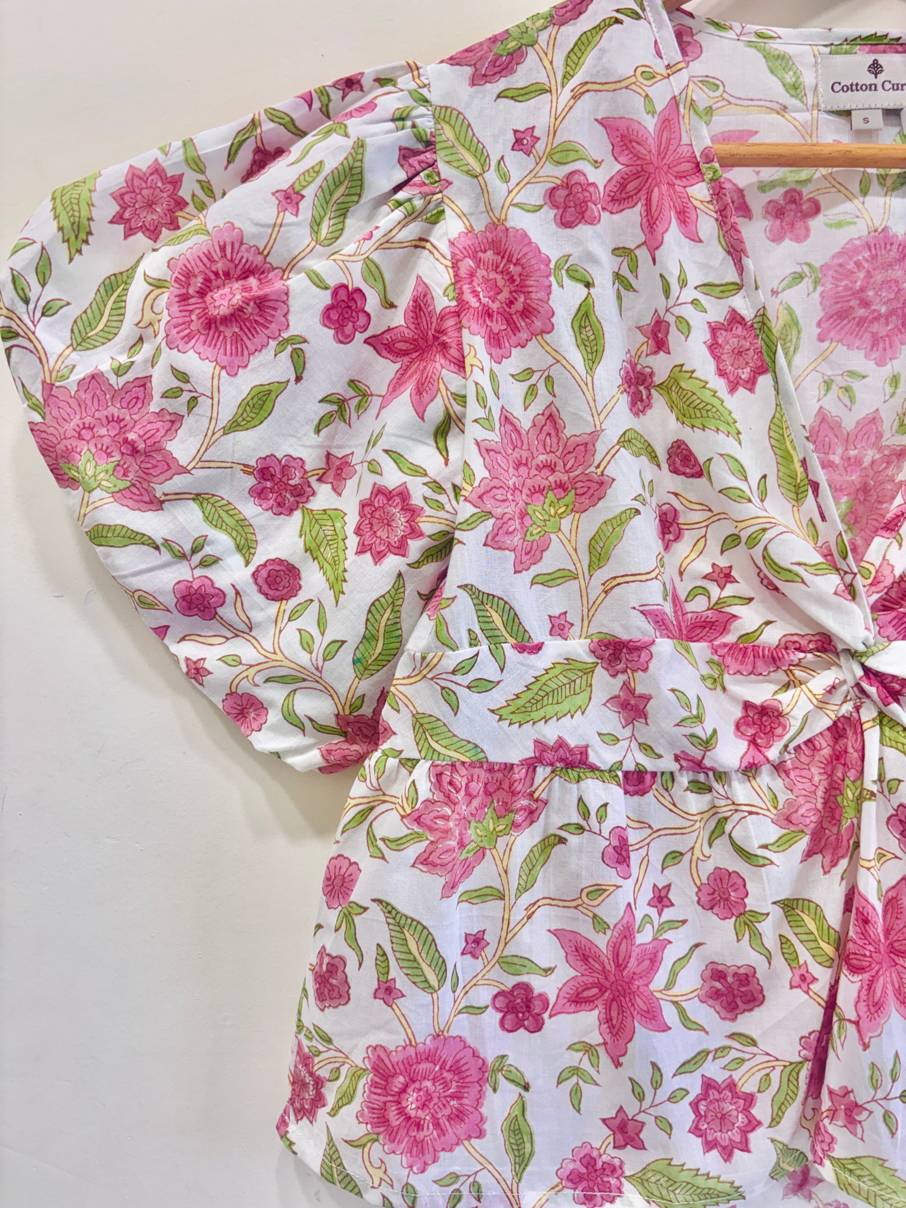 Block Printed Cotton Short Top