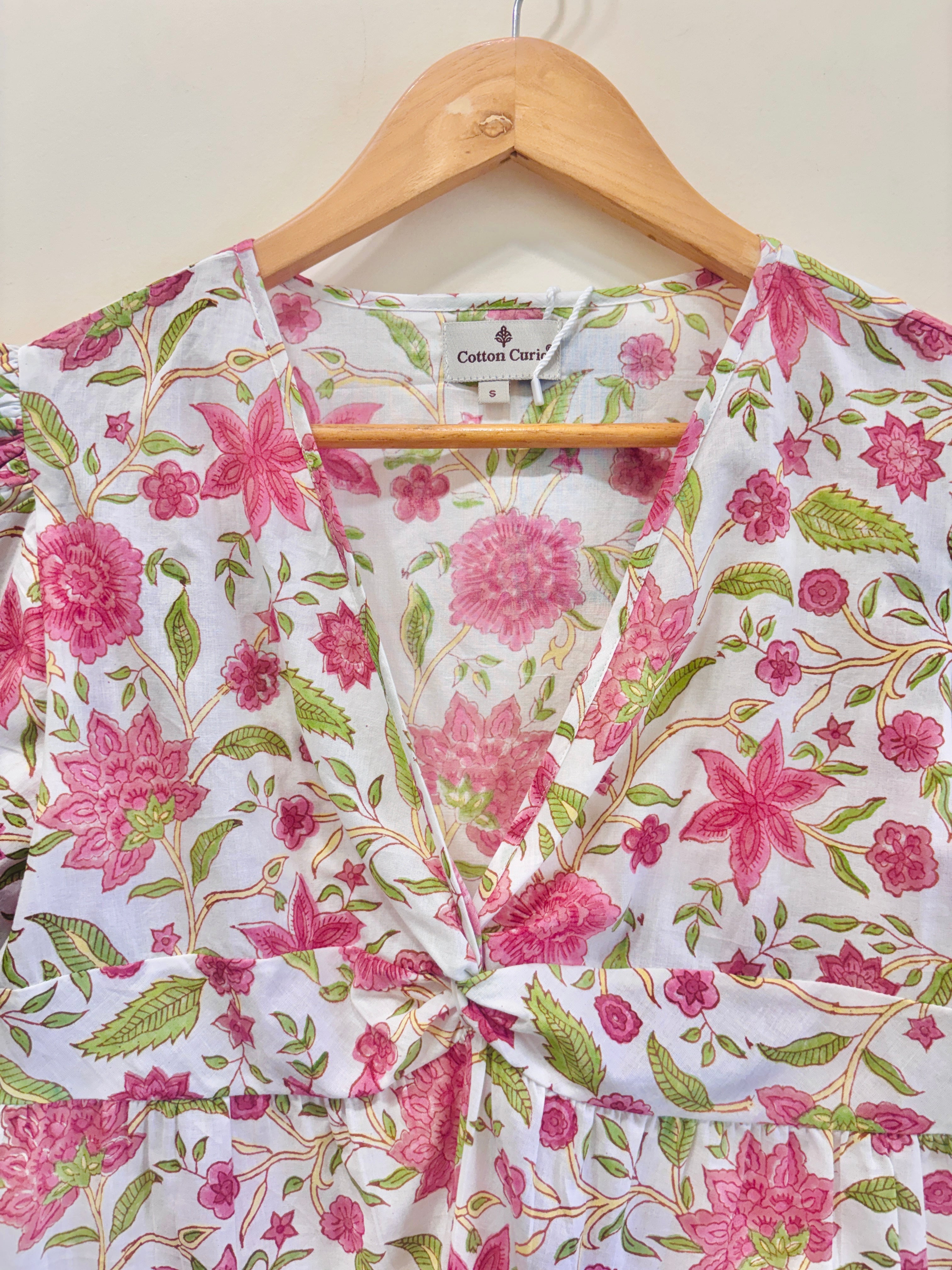 Block Printed Cotton Short Top