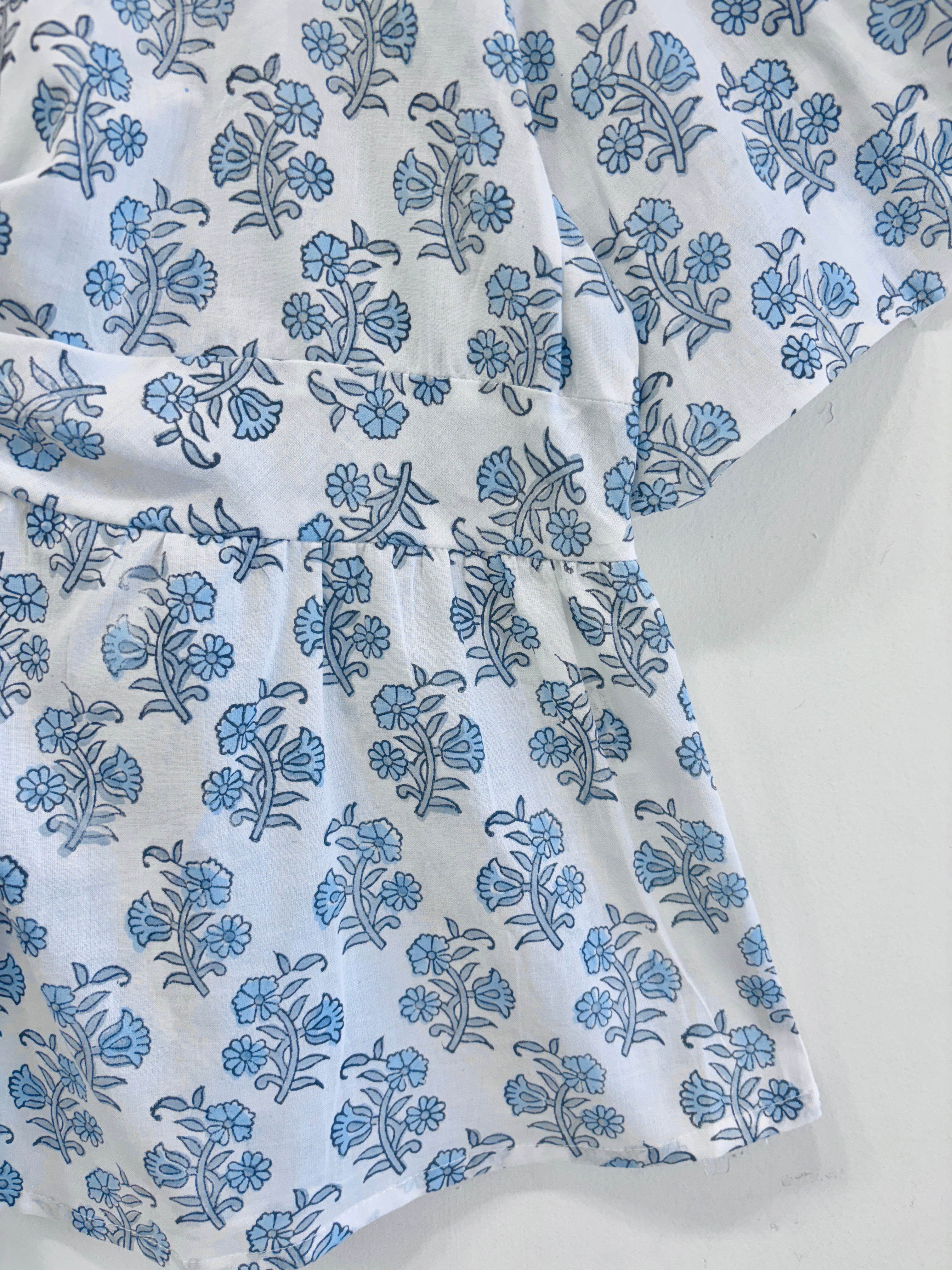 Block Printed Cotton Short Top