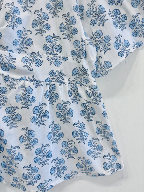 Block Printed Cotton Short Top