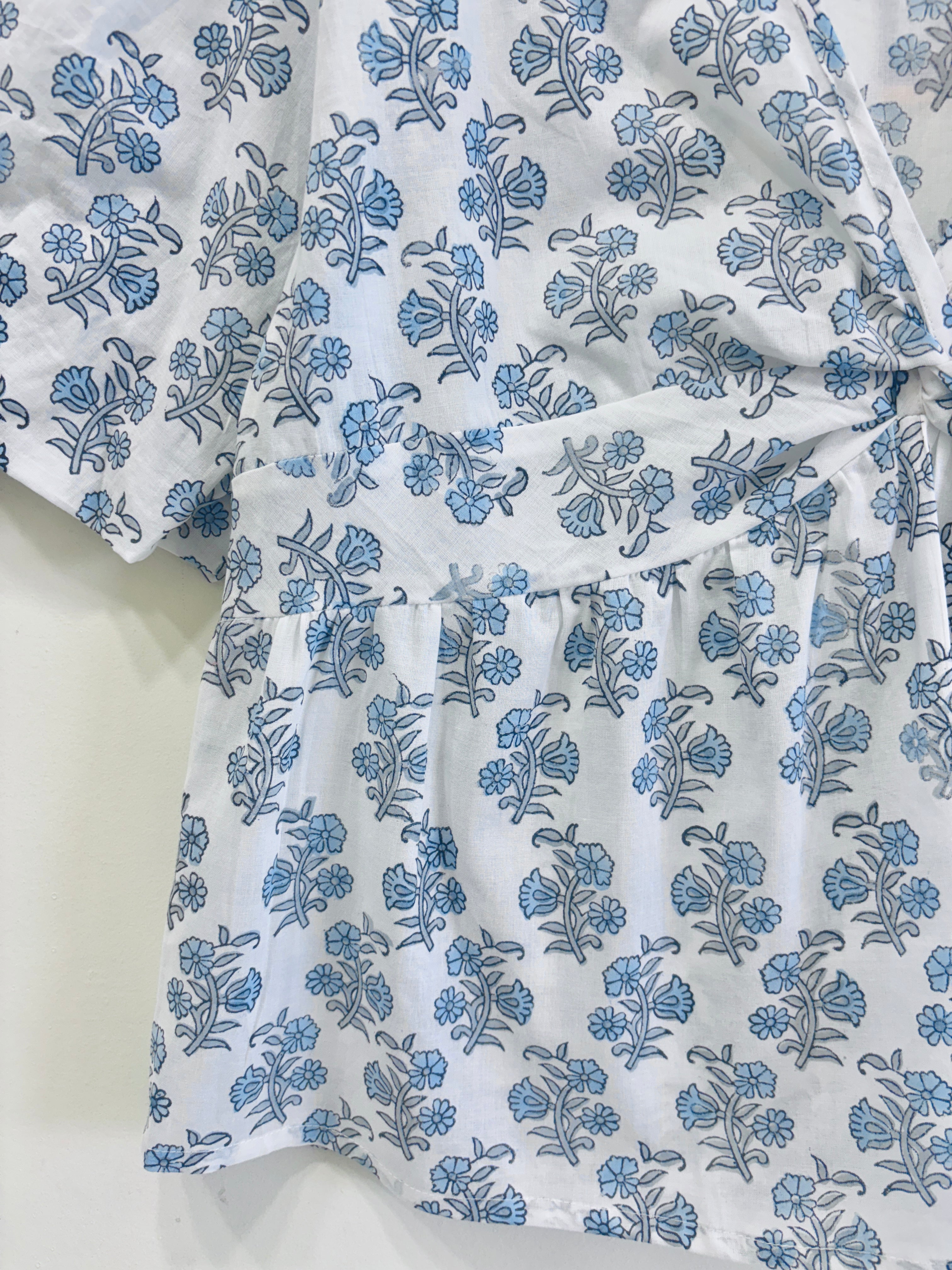 Block Printed Cotton Short Top