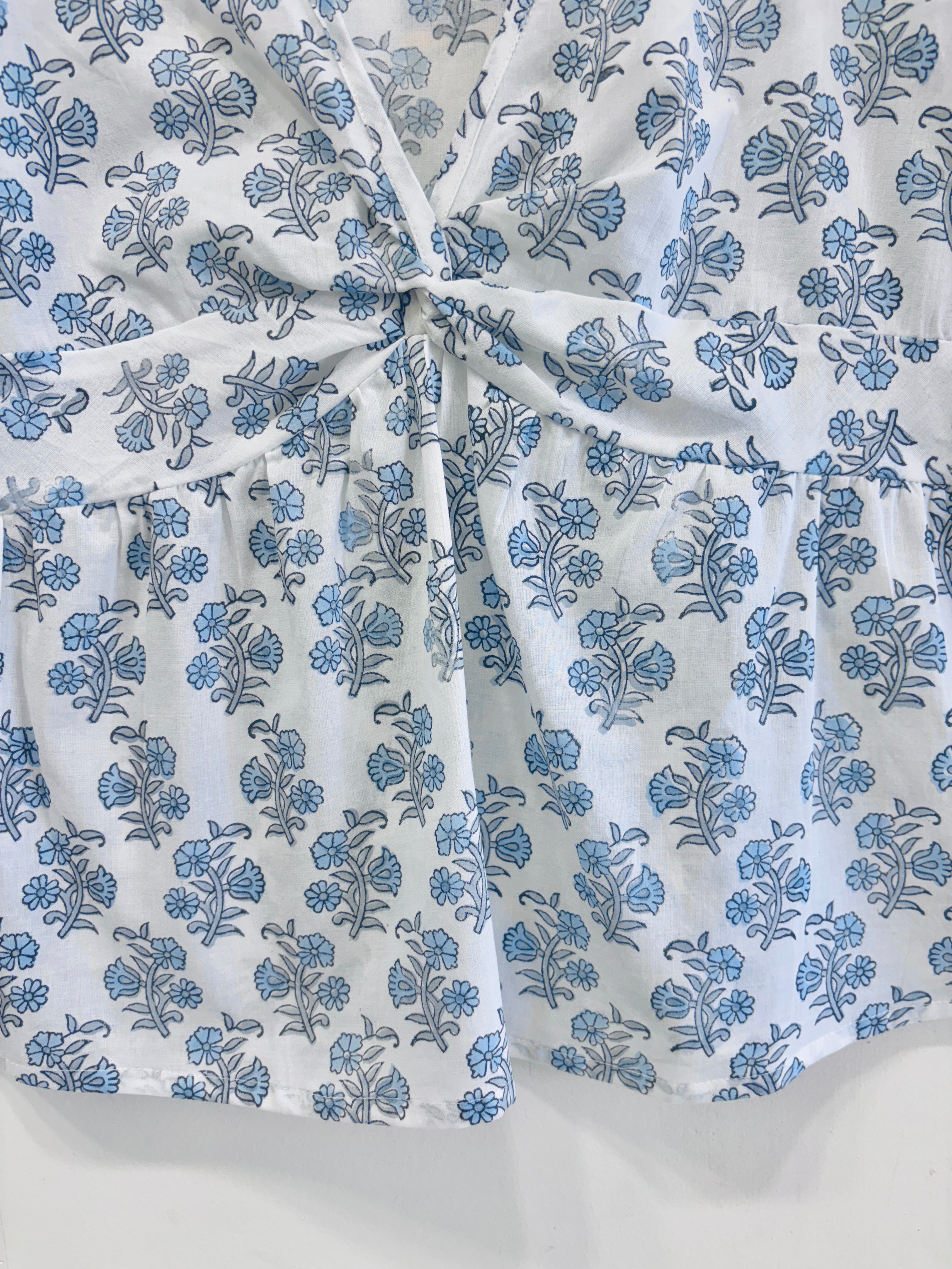 Block Printed Cotton Short Top