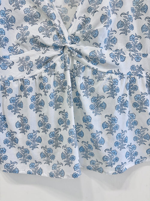 Block Printed Cotton Short Top