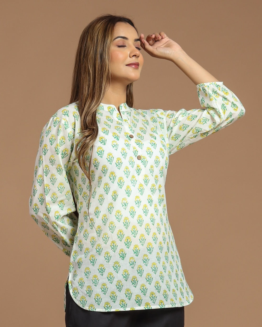 Block Printed Short Kurti