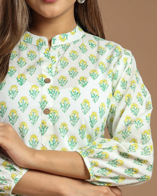 Block Printed Short Kurti