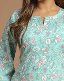 Block Printed Cotton Short Kurti