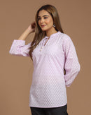 Block Printed Cotton Short Kurti
