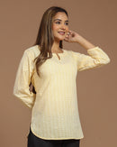 Block Printed Cotton Short Kurti
