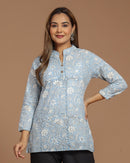 Block Printed Cotton Short Kurti