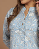 Block Printed Cotton Short Kurti