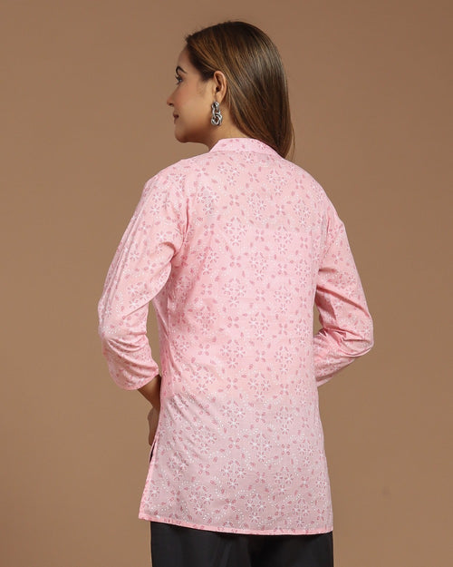 Block Printed Cotton Short Kurti