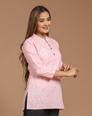 Block Printed Cotton Short Kurti