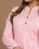 Block Printed Cotton Short Kurti
