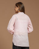 Block Printed Cotton Short Kurti