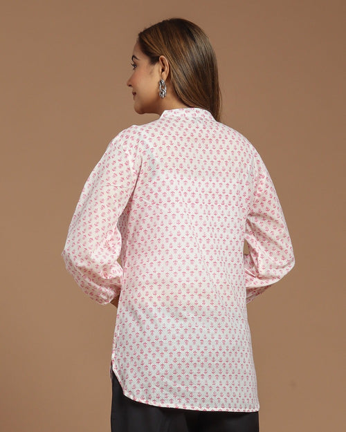 Block Printed Cotton Short Kurti