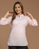 Block Printed Cotton Short Kurti