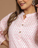 Block Printed Cotton Short Kurti