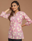 Block Printed Cotton Short Top