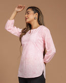 Block Printed Cotton Short Kurti