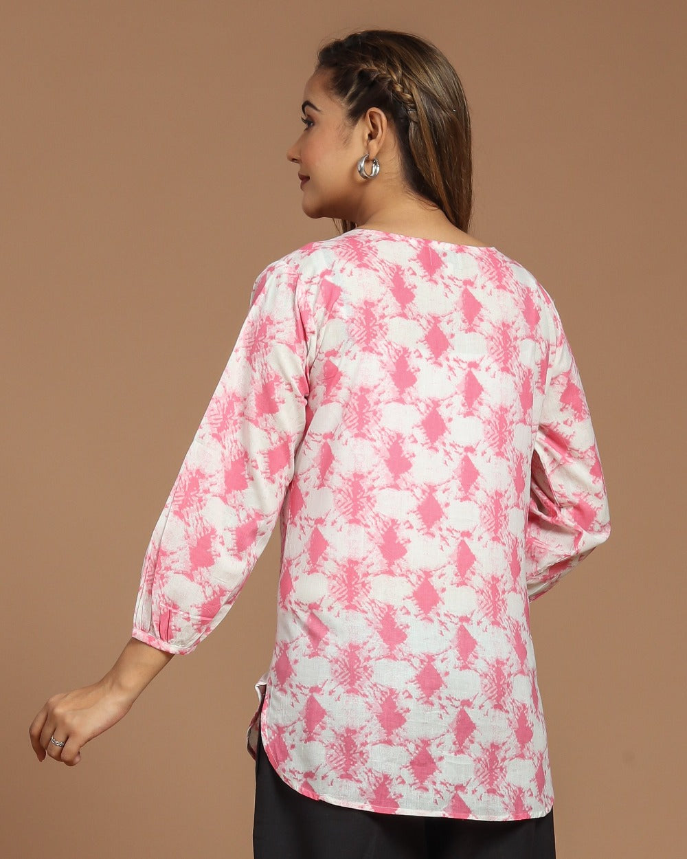 Block Printed Cotton Short Kurti