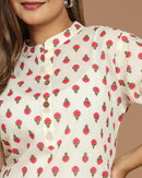 Block Printed Cotton Short Kurti