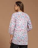 Block Printed Cotton Short Top