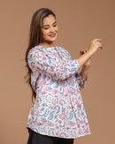 Block Printed Cotton Short Top