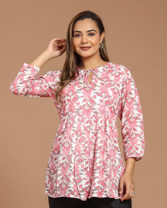 Block Printed Short Top