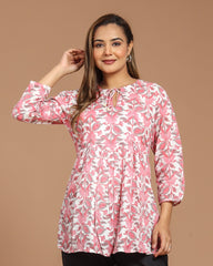 Block Printed Short Top