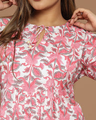 Block Printed Short Top