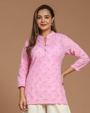 Block Printed Cotton Short Kurti