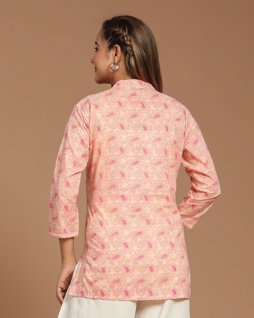 Block Printed Cotton Short Kurti