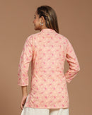 Block Printed Cotton Short Kurti