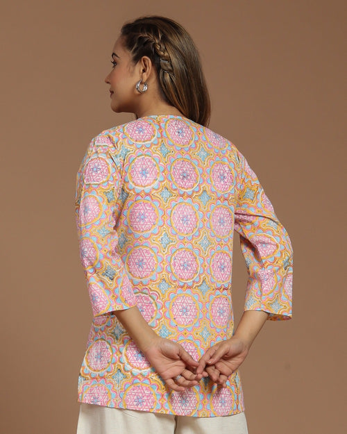 Block Printed Cotton Short Top