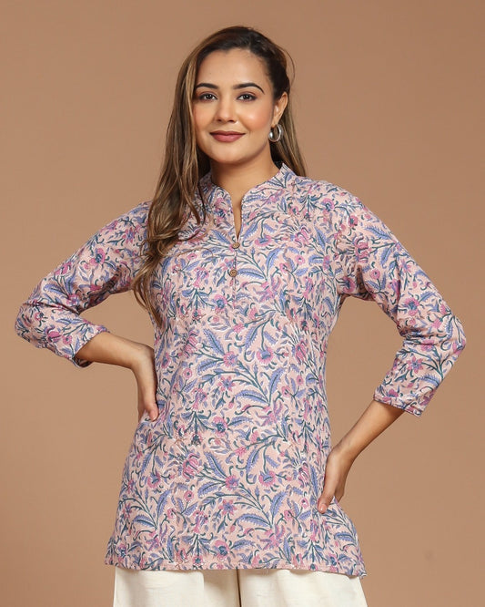 Block Printed Short Kurti