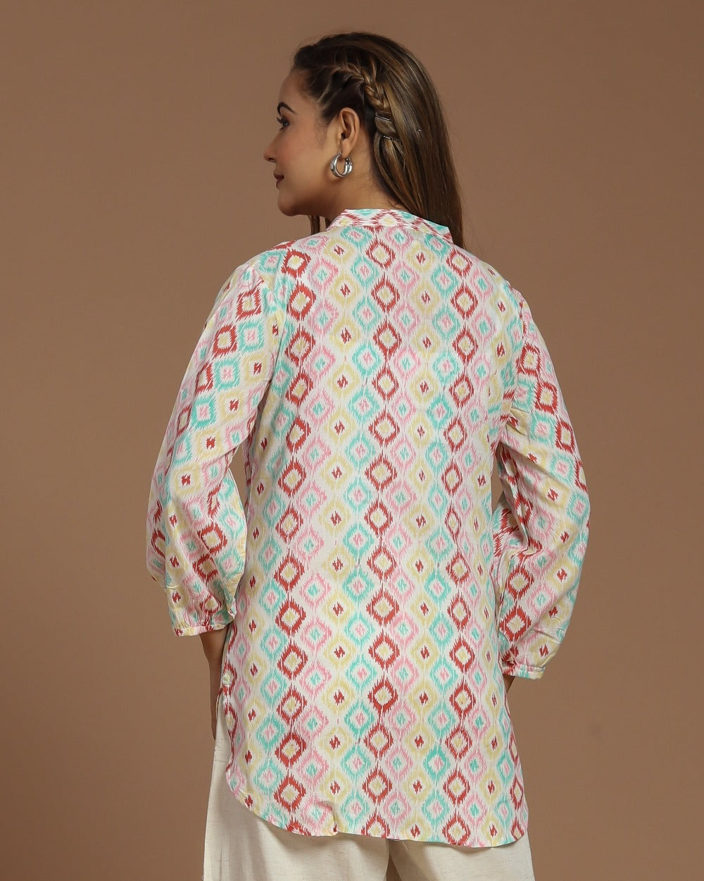 Block Printed Cotton Short Kurti