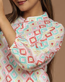 Block Printed Cotton Short Kurti