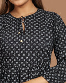 Block Printed Cotton Short Top