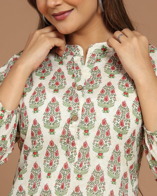 Printed Cotton Short Kurti